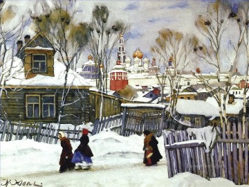 コンスタンチン・フョードロヴィッチ・ユオン Painting - トロイツェ・セルギエフ修道院の眺め 1916年 コンスタンチン・ユオン